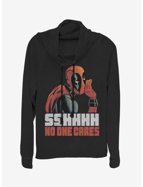 Marvel Deadpool No One Cowl Neck Long-Sleeve Girls Top Girls Long Sleeves