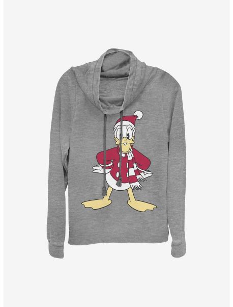 Disney Donald Duck Donald Holiday Hat Cowlneck Long-Sleeve Girls Top Girls Long Sleeves
