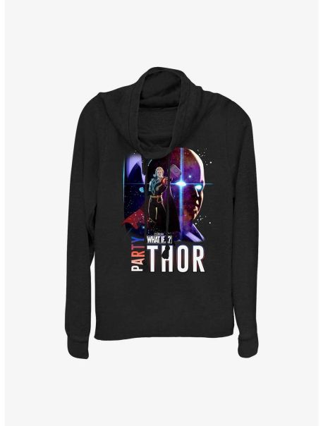 Long Sleeves Girls Marvel What If Watcher Party Thor Girls Long Sleeve T-Shirt