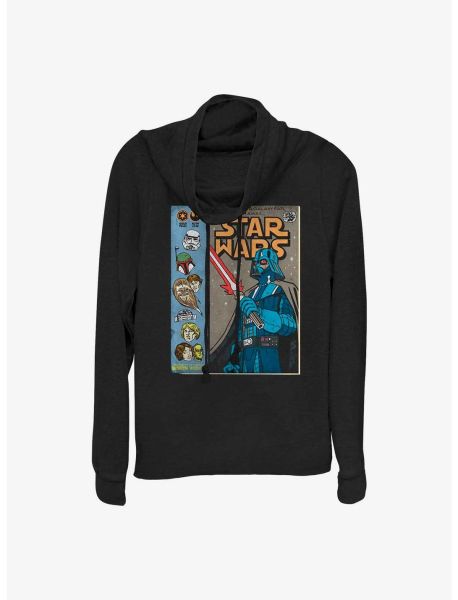 Star Wars About Face Darth Vader Cowl Neck Long-Sleeve Top Long Sleeves Girls