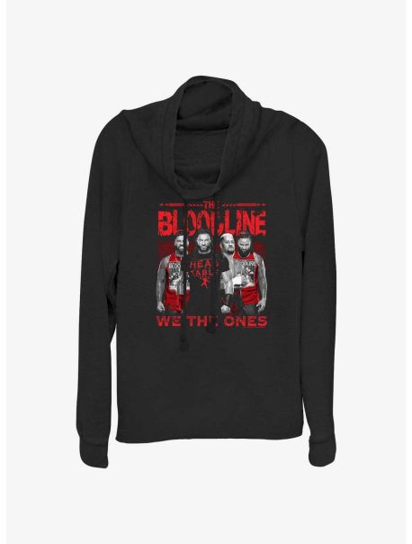 Wwe The Bloodline Group Girls Cowl Neck Long-Sleeve Top Long Sleeves Girls