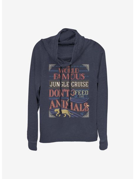 Disney Jungle Cruise The World Famous Jungle Cruise Cowlneck Long-Sleeve Girls Top Long Sleeves Girls