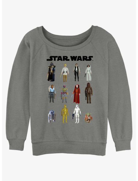 Long Sleeves Star Wars Action Figures Girls Slouchy Sweatshirt Girls