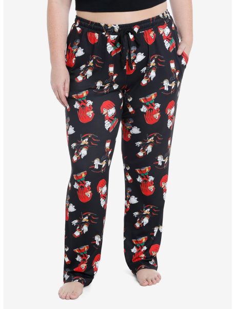 Sonic The Hedgehog Knuckles & Shadow Girls Pajama Pants Plus Size Girls Loungewear