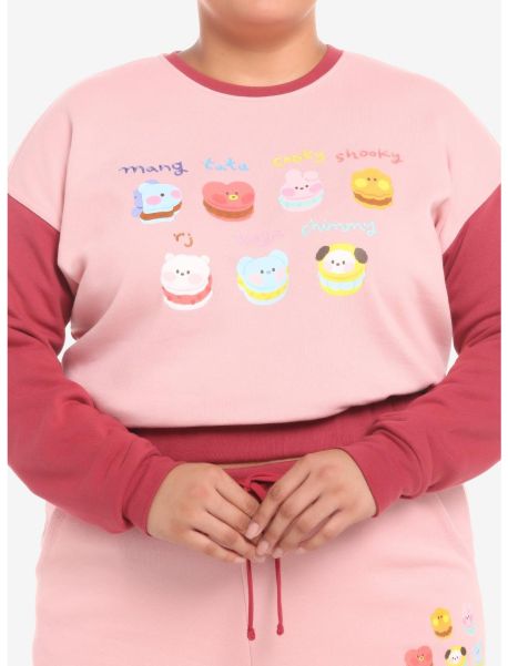 Girls Bt21 Sweetie Girls Crop Sweatshirt Plus Size Loungewear