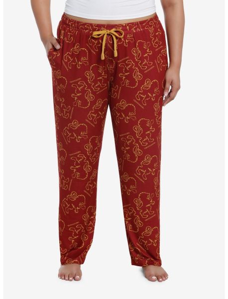 Harry Potter Gryffindor Mascot Girls Pajama Pants Plus Size Loungewear Girls