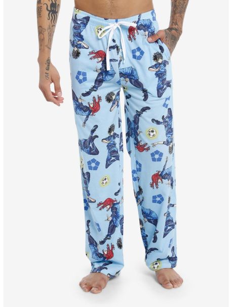 Girls Blue Lock Character Pajama Pants Loungewear