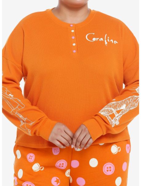 Coraline Henley Girls Long-Sleeve Top Plus Size Loungewear Girls