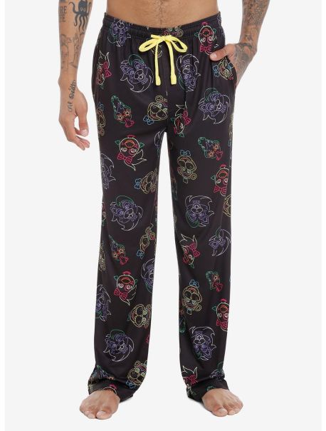 Girls Loungewear Five Nights At Freddy's Neon Characters Pajama Pants