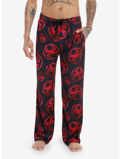 Loungewear Marvel Spider-Man Miles Morales Logo Pajama Pants Girls