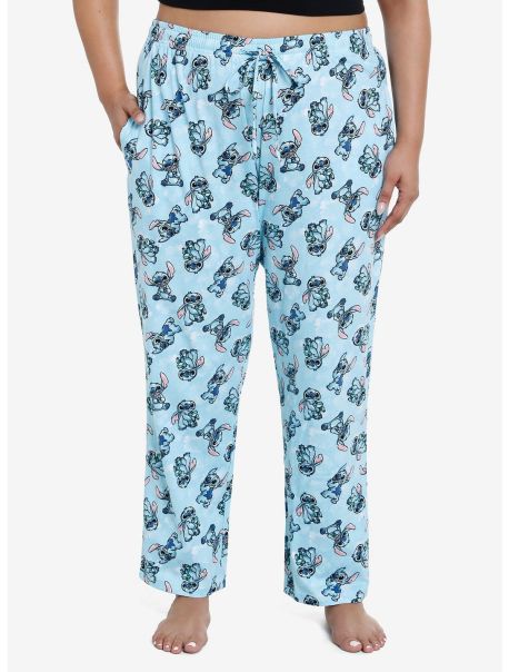Loungewear Girls Disney Stitch & Frog Pajama Pants Plus Size