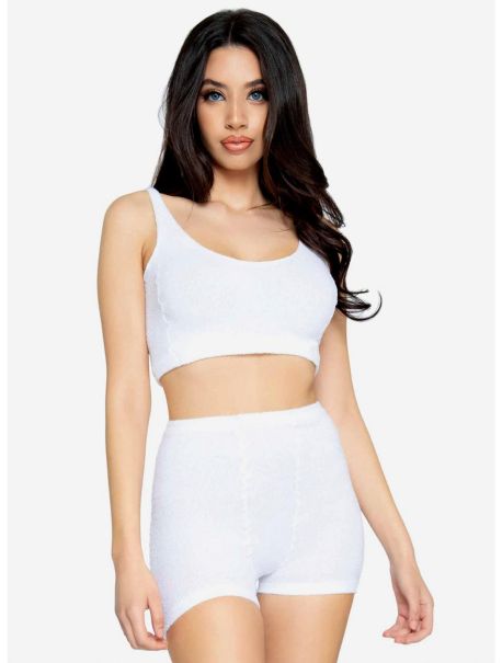 3 Pc Ultra-Soft Cozy Knit Set White Loungewear Girls