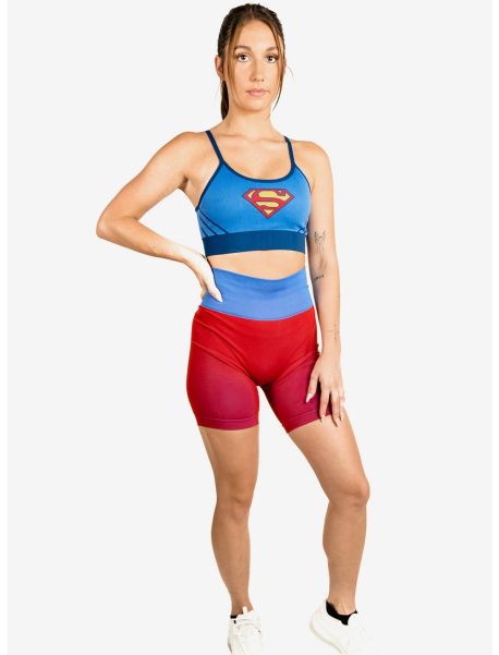 Dc Comics Supergirl Active Athletic Shorts And Sports Bra Set Loungewear Girls