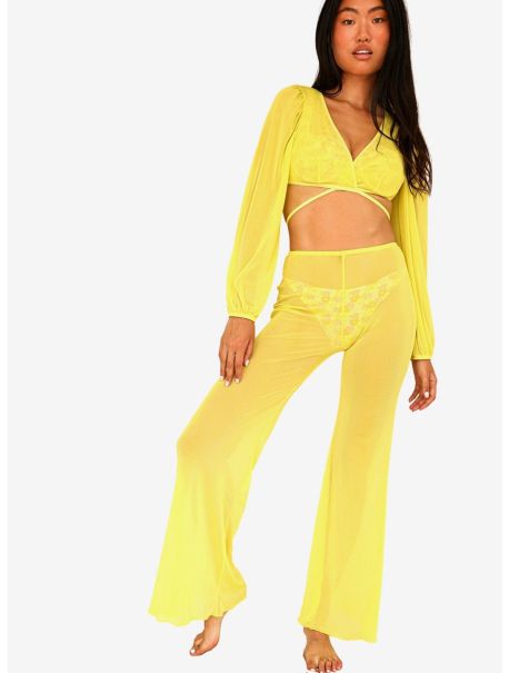 Dippin' Daisy's Palm Spring Pant Cover-Up Juicyfruit Yellow Loungewear Girls
