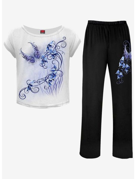 Loungewear Bluebell Fairy 4 Pc Gothic Pajama Set Girls