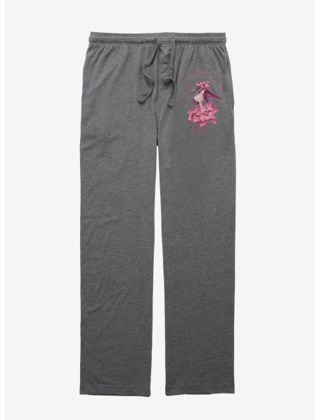 Girls Pajamas Trick Fairies Pink Rose Petal Fairy Pajama Pants