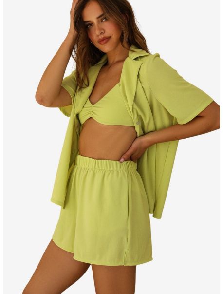 Girls Shorts Dippin' Daisy's Ashley Shorts Cover-Up Lime Green