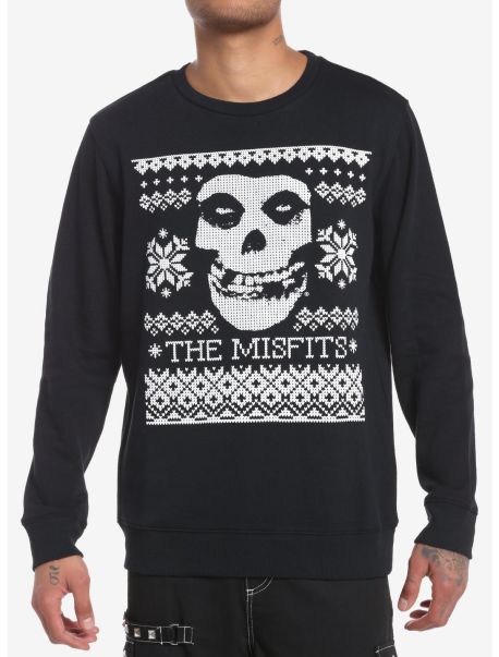 Girls Sweaters Misfits Fair Isle Fiend Skull Sweatshirt