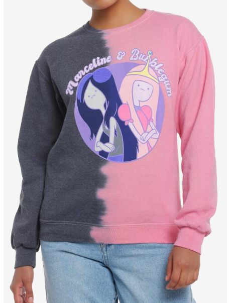 Adventure Time Marceline & Bubblegum Split-Dye Girls Sweatshirt Sweaters Girls