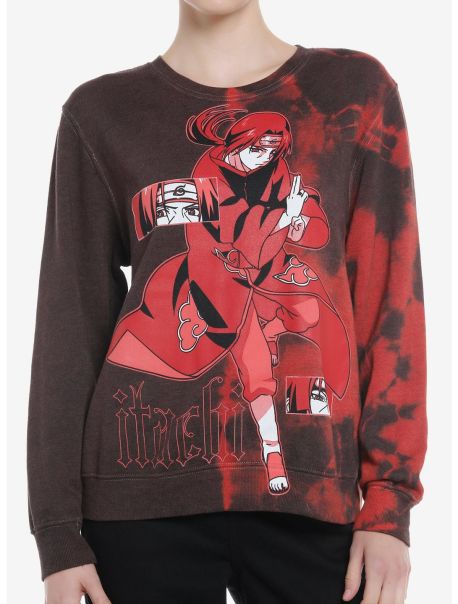Naruto Shippuden Itachi Eyes Red Tie-Dye Girls Sweatshirt Girls Sweaters