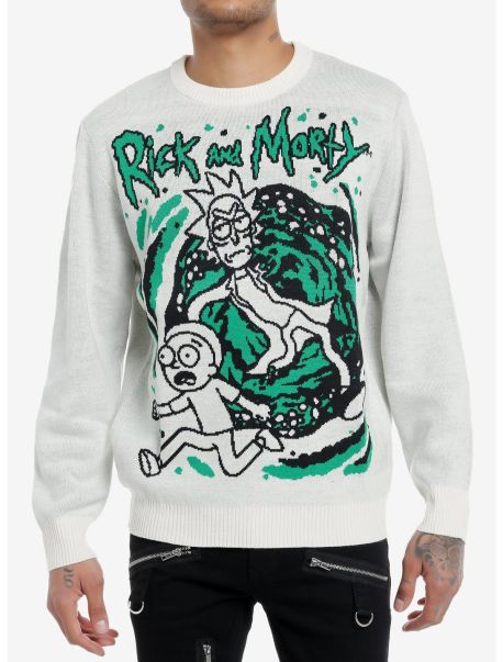 Sweaters Girls Rick And Morty Portal Intarsia Sweater