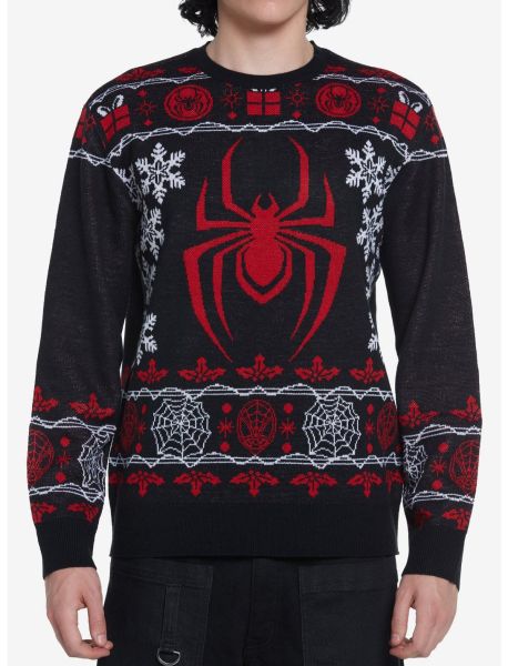 Sweaters Marvel Spider-Man Miles Morales Holiday Sweater Girls