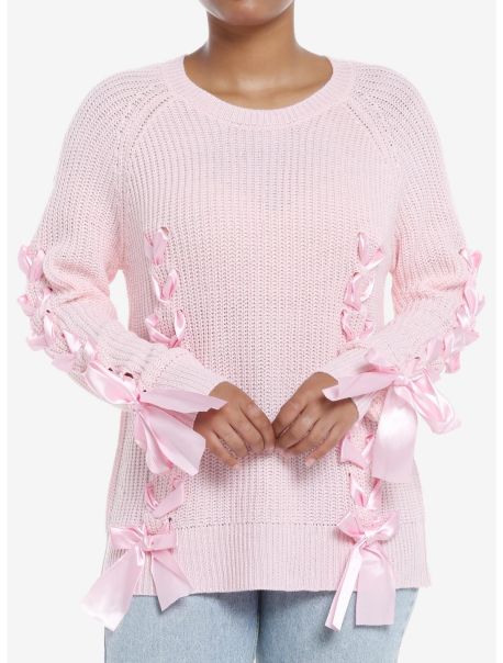 Sweet Society Pink Ribbon Girls Knit Sweater Sweaters Girls