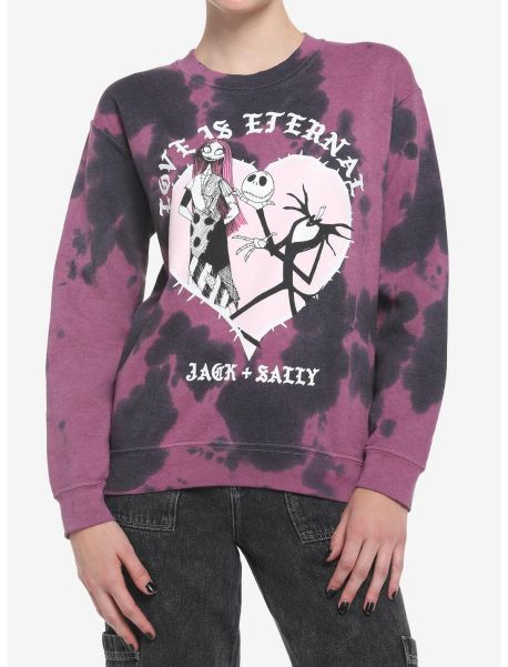 The Nightmare Before Christmas Love Is Eternal Tie-Dye Girls Sweatshirt Girls Sweaters
