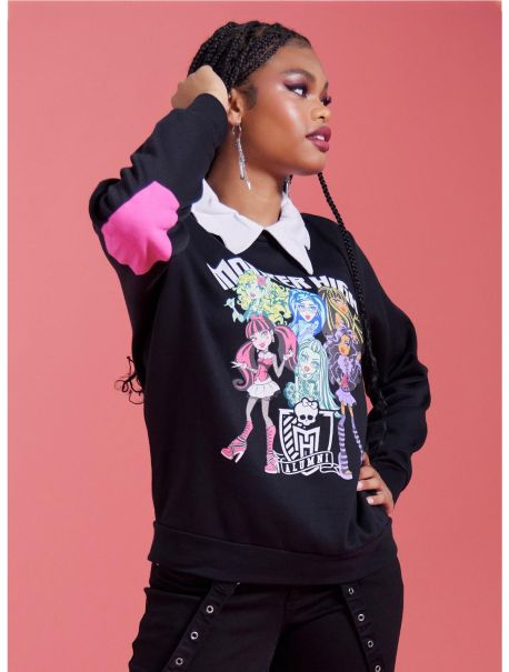 Monster High Squad Collared Girls Sweatshirt Girls Sweaters