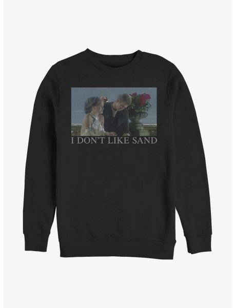 Star Wars Padme & Anakin I Don't Like Sand Meme Sweatshirt Girls Sweaters