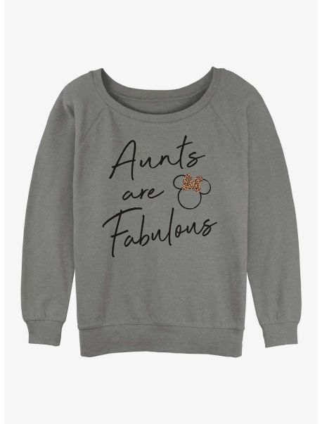 Girls Disney Minnie Mouse Fabulous Aunt Girls Slouchy Sweatshirt Sweaters