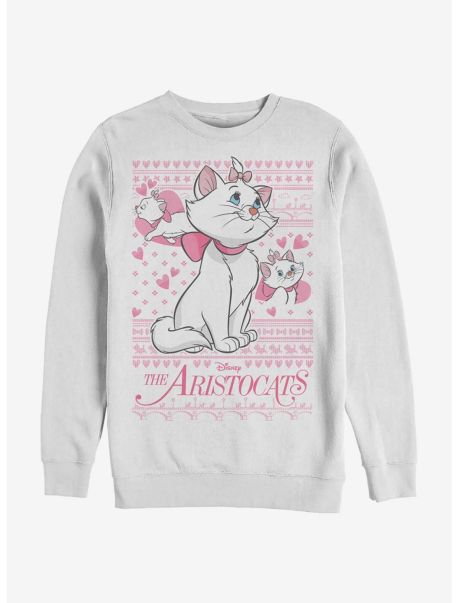 Disney The Aristocats Marie Ugly Holiday Sweater Crew Sweatshirt Girls Sweaters