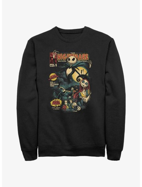 Disney The Nightmare Before Christmas Jack Skellington King Of Halloween Comic Cover Sweatshirt Girls Sweaters