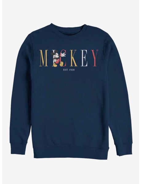 Girls Disney Mickey Mouse Mouse Fashion Crew Sweatshirt Sweaters