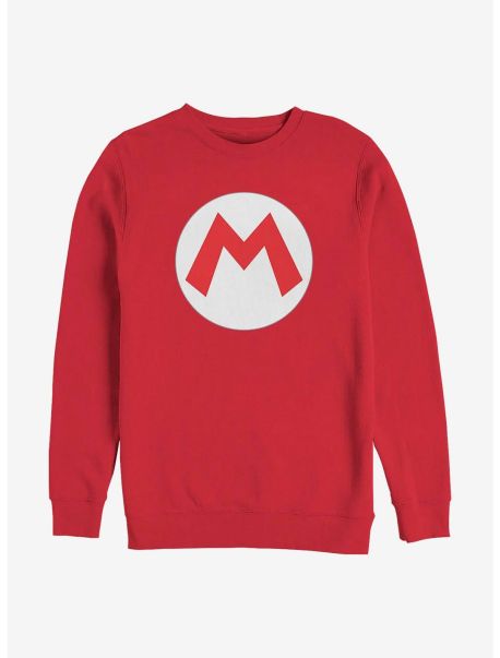 Girls Sweaters Nintendo Mario Icon Crew Sweatshirt