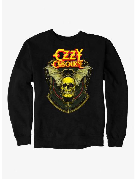 Girls Sweaters Ozzy Osbourne Winged Skull Sweatshirt