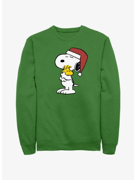 Peanuts Snoopy & Woodstock Holiday Hugs Sweatshirt Girls Sweaters