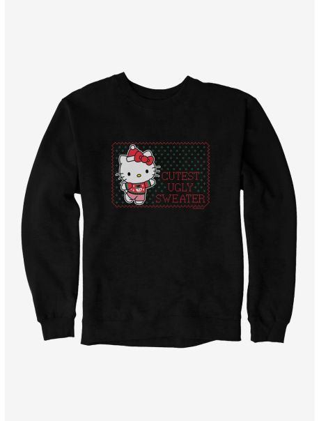 Girls Hello Kitty Cutest Ugly Christmas Sweatshirt Sweaters