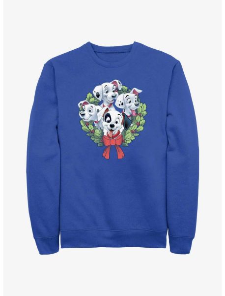 Girls Sweaters Disney 101 Dalmatians Puppy Christmas Wreath Sweatshirt