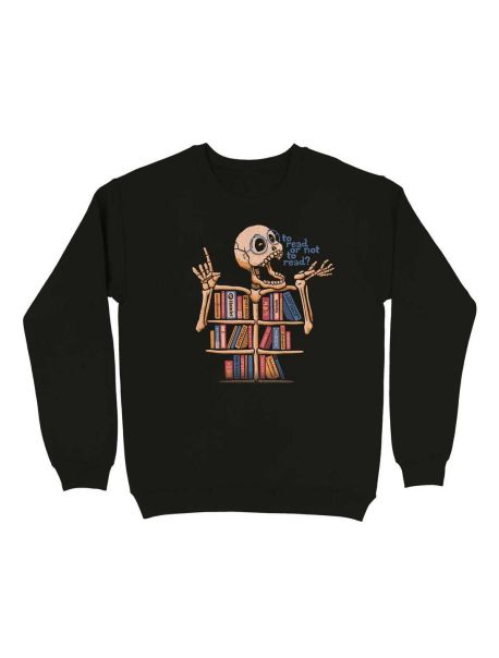 Girls Sweaters Skeleton Shelf Book Lover Sweatshirt