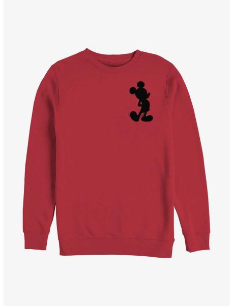 Girls Sweaters Disney Mickey Mouse Mickey Silhouette Crew Sweatshirt