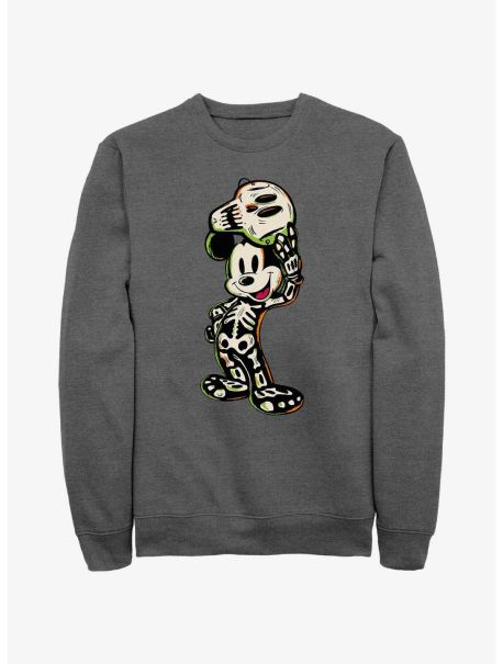 Girls Sweaters Disney100 Halloween Mickey Mouse Skeleton Sweatshirt
