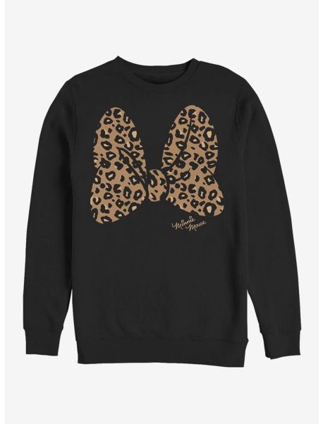 Sweaters Disney Mickey Mouse Animal Print Bow Sweatshirt Girls