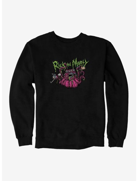 Girls Rick And Morty Four Eyed Monster Sweatshirt Sweaters