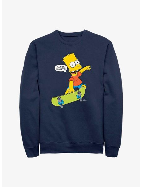 The Simpsons Bart Eat My Shorts Crew Swbart Eatshirt Girls Sweaters