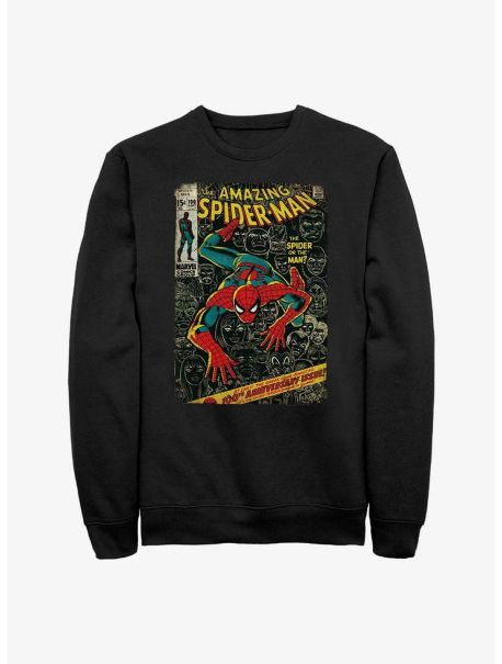 Sweaters Girls Marvel Spider-Man Spidey Comic Cover Crewneck