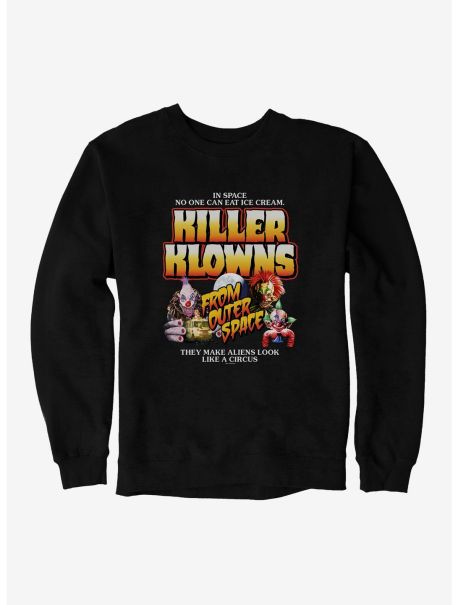Killer Klowns From Outer Space In Space No One Can Eat Ice Cream Sweatshirt Girls Sweaters