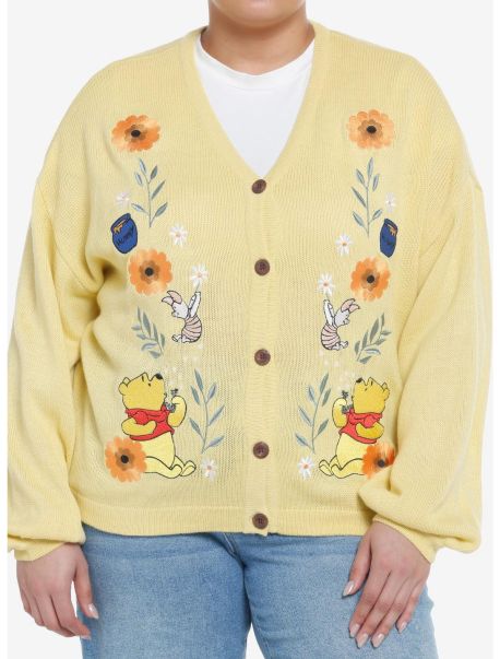 Sweaters Disney Winnie The Pooh Piglet Flower Girls Cardigan Plus Size Girls