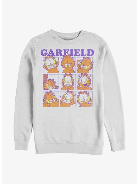Girls Garfield Many Faces Of Garfield Sweatshirt Sweaters