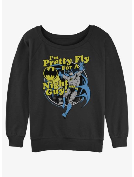 Dc Batman Pretty Fly For A Night Guy Girls Slouchy Sweatshirt Girls Sweaters